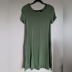 Korsis Green Relaxed Short Sleeve Dress Size S